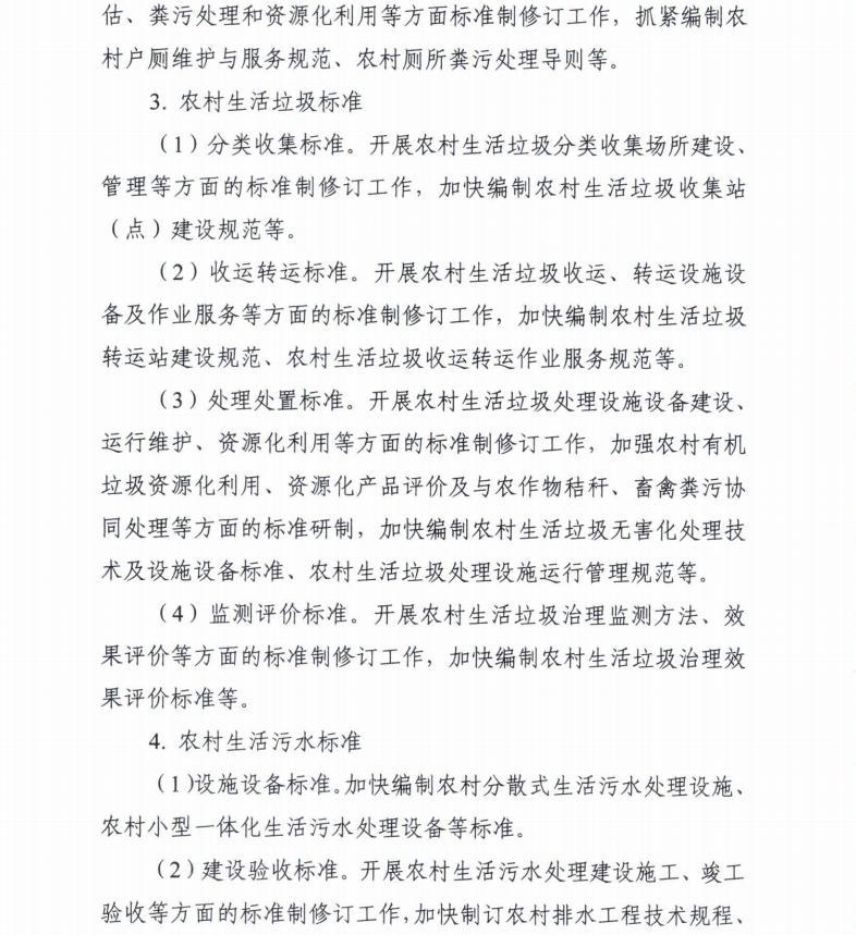 住房和城乡建设部等7部门联合印发《关于推动农村人居环境标准体系建设的指导意见》