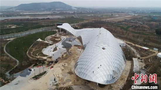 2021年揚州世園會進入倒計時一個月 64個室外展園已建成