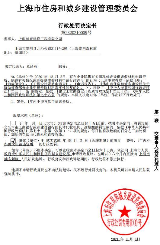 上海昶寰建设工程有限公司