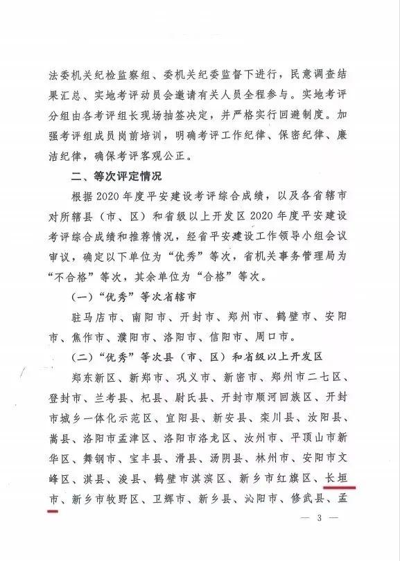 河南长垣连续六年荣获“全省平安建设优秀县”