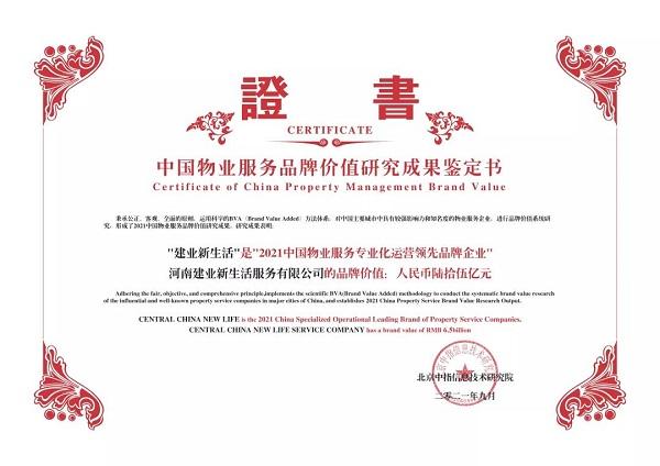 建业集团多板块斩获十余项行业殊荣
