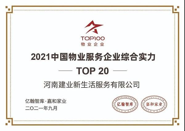 建业集团多板块斩获十余项行业殊荣