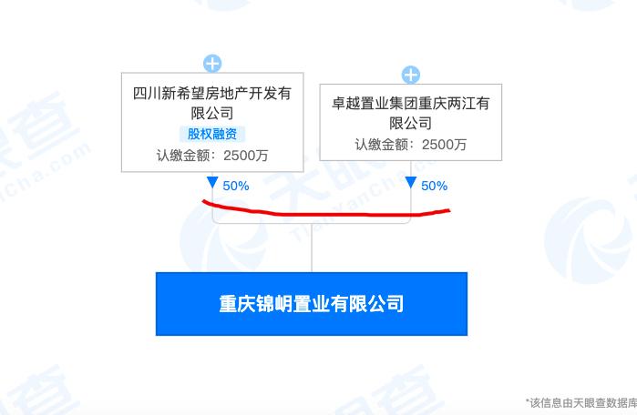 重庆锦岄置业因违法建设被罚 其系新希望房地产与卓越集团合营子公司