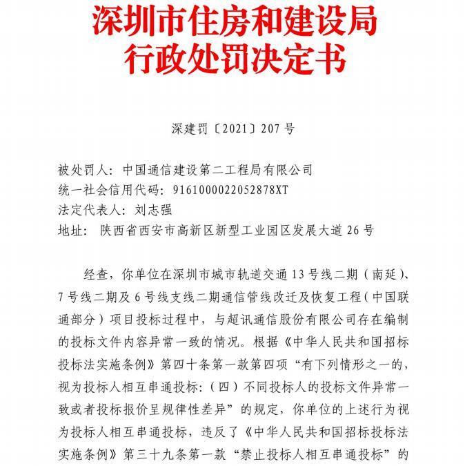 中国通信建设第二工程局有限公司