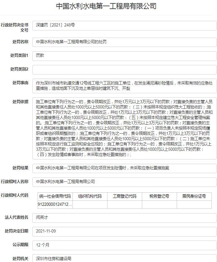 中国水利水电第一工程局有限公司