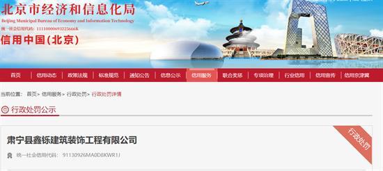肃宁县鑫铄建筑装饰工程有限公司施工现场存在污染环境行为 被罚1万元