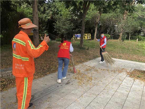 【华南分】 中建一局五公司观澜文化小镇EPC项目开展“鹏城街头扫落叶，共迎春暖花开时”志愿者服务活动