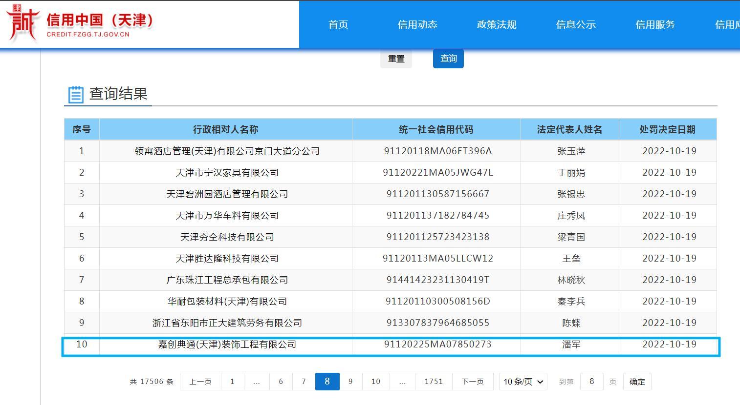 项目发生事故 嘉创典通(天津)装饰工程有限公司被罚35万元