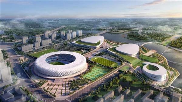 广东省第十七届省运会茂名市奥林匹克体育中心项目体育馆顺利封顶