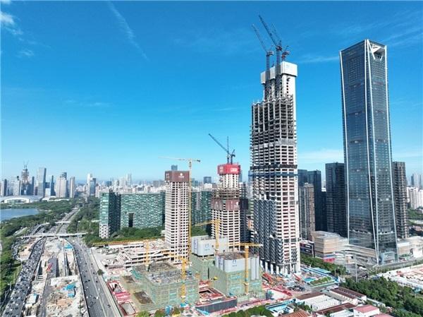 深圳湾超级总部基地“封面级”地标——招商银行总部大厦项目主塔楼核心筒突破300米