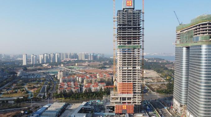 中建一局金圓大廈(2018G03地塊)(施工)項目主體結構順利封頂