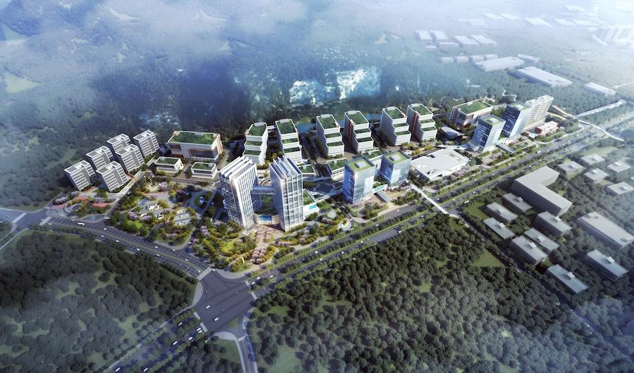 深汕工業互聯網制造業創新產業園二期項目首棟大型高層廠房主體結構封頂