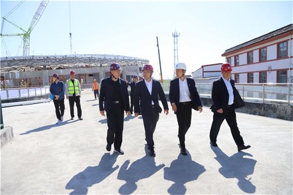​中建五局山东公司蓬莱体育场项目联动蓬莱区住建局、城投集团开展党建开放日活动