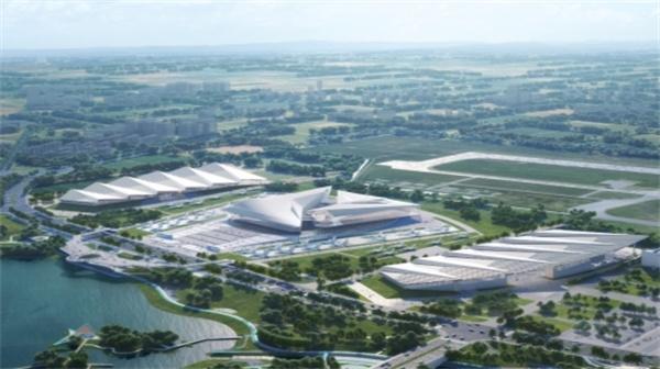 中建八局东北公司航空博览园展示中心建设项目成功完成大型钢桁架吊装作业