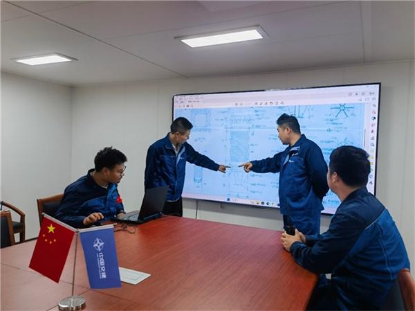 中交三航局华能山东L场址海上风电项目导管架基础施工完成