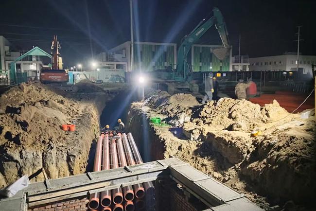 北京城建二公司鏖战严寒 顺利完成京蒙绿色算力产业园市政关键节点任务