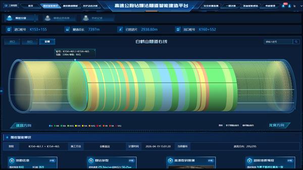 义龙庆高速白鹤山特长隧道掘进突破6000米